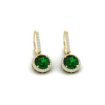 Load image into Gallery viewer, 2-carat-lever-back-round-diamond-dangle-earrings-with-emerald-in-yellow-gold-FDEAR11235ROGEMGR-2.00-CT-NL-YG.jpg
