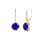 Load image into Gallery viewer, 2-carat-lever-back-round-diamond-dangle-earrings-with-sapphire-in-rose-gold-FDEAR11235ROGSABL-2.00-CT-NL-RG.jpg
