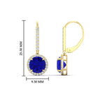 Load image into Gallery viewer, 2-carat-lever-back-round-diamond-dangle-earrings-with-sapphire-in-yellow-gold-FDEAR11235ROGSABL-2.00-CT-NL-YG.jpg

