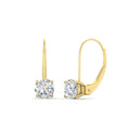Thumbnail 9 - 2-carat-lever-back-solitaire-diamond-round-earrings-in-yellow-gold-FDEAR9225RO-2.00CT-NL-YG