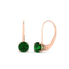 Load image into Gallery viewer, 2-carat-lever-back-solitaire-emerald-round-earrings-in-rose-gold-FDEAR9225ROGEMGR-2.00CT-NL-RG