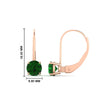Load image into Gallery viewer, 2-carat-lever-back-solitaire-emerald-round-earrings-in-rose-gold-FDEAR9225ROGEMGR-2.00CT-NL-RG