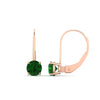 Load image into Gallery viewer, 2-carat-lever-back-solitaire-emerald-round-earrings-in-rose-gold-FDEAR9225ROGEMGR-2.00CT-NL-RG