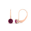 Load image into Gallery viewer, 2-carat-lever-back-solitaire-pink-sapphire-round-earrings-in-rose-gold-FDEAR9225ROGSADRPI-2.00CT-NL-RG