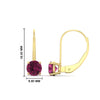 Load image into Gallery viewer, 2-carat-lever-back-solitaire-pink-sapphire-round-earrings-in-yellow-gold-FDEAR9225ROGSADRPI-2.00CT-NL-YG