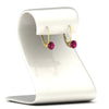 Load image into Gallery viewer, 2-carat-lever-back-solitaire-pink-sapphire-round-earrings-in-yellow-gold-FDEAR9225ROGSADRPI-2.00CT-NL-YG