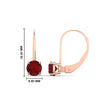 Load image into Gallery viewer, 2-carat-lever-back-solitaire-ruby-round-earrings-in-rose-gold-FDEAR9225ROGRUDR-2.00CT-NL-RG