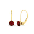 Thumbnail 34 - 2-carat-lever-back-solitaire-ruby-round-earrings-in-yellow-gold-FDEAR9225ROGRUDR-2.00CT-NL-YG