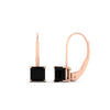 Load image into Gallery viewer, 2-carat-lever-back-stud-square-black-onyx-earrings-in-rose-gold-FDEAR9225PRGBLACK-2.00CT-NL-RG