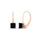 Load image into Gallery viewer, 2-carat-lever-back-stud-square-black-onyx-earrings-in-rose-gold-FDEAR9225PRGBLACK-2.00CT-NL-RG
