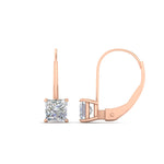 Load image into Gallery viewer, 2-carat-lever-back-stud-square-diamond-earrings-in-rose-gold-FDEAR9225PR-2.00CT-NL-RG
