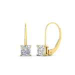 Load image into Gallery viewer, 2-carat-lever-back-stud-square-diamond-earrings-in-yellow-gold-FDEAR9225PR-2.00CT-NL-YG

