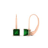 Load image into Gallery viewer, 2-carat-lever-back-stud-square-emerald-earrings-in-rose-gold-FDEAR9225PRGEMGR-2.00CT-NL-RG
