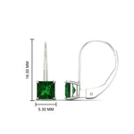 Load image into Gallery viewer, 2-carat-lever-back-stud-square-emerald-earrings-in-white-gold-FDEAR9225PRGEMGR-2.00CT-NL-WG
