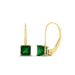 Load image into Gallery viewer, 2-carat-lever-back-stud-square-emerald-earrings-in-yellow-gold-FDEAR9225PRGEMGR-2.00CT-NL-YG

