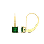 Load image into Gallery viewer, 2-carat-lever-back-stud-square-emerald-earrings-in-yellow-gold-FDEAR9225PRGEMGR-2.00CT-NL-YG
