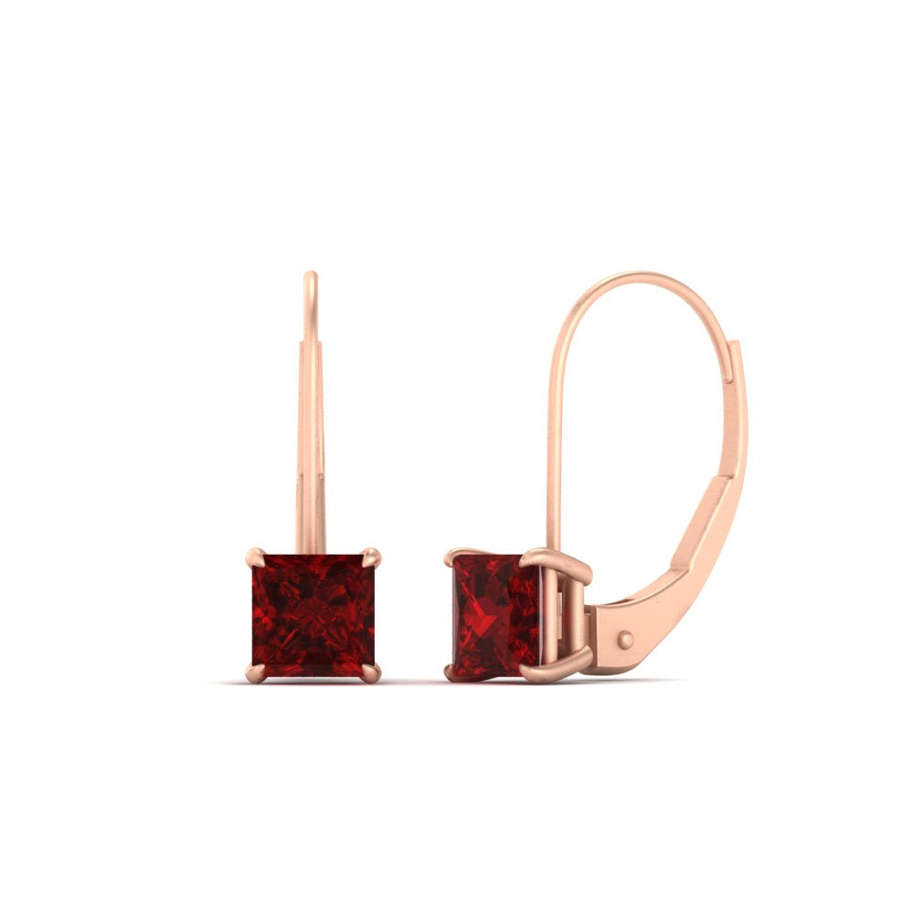2-carat-lever-back-stud-square-ruby-earrings-in-rose-gold-FDEAR9225PRGRUDR-2.00CT-NL-RG