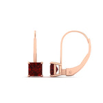 Load image into Gallery viewer, 2-carat-lever-back-stud-square-ruby-earrings-in-rose-gold-FDEAR9225PRGRUDR-2.00CT-NL-RG
