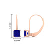 Load image into Gallery viewer, 2-carat-lever-back-stud-square-sapphire-earrings-in-rose-gold-FDEAR9225PRGSABL-2.00CT-NL-RG