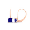 Load image into Gallery viewer, 2-carat-lever-back-stud-square-sapphire-earrings-in-rose-gold-FDEAR9225PRGSABL-2.00CT-NL-RG