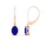 Load image into Gallery viewer, 2-carat-leverback-oval-drop-dangle-sapphire-earrings-in-rose-gold-fdear11236ovgsablangle4-2.00ct-nl-rg.jpg?v=1765455495