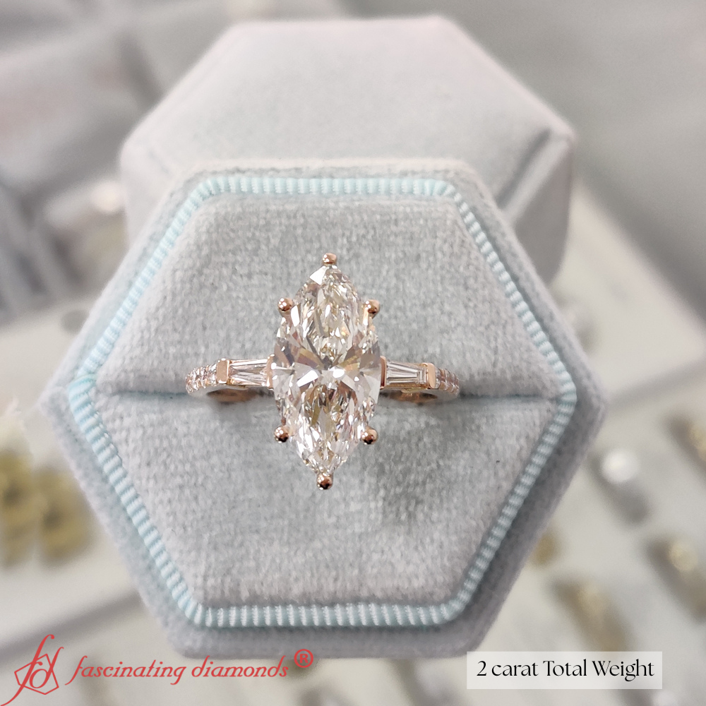 Delicate Antique Pave Marquise Cut Diamond Ring