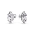 Thumbnail 40 - Marquise Diamond 6 Prong Stud Earrings Half Carat