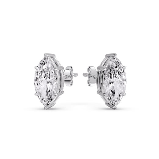 Marquise Diamond 6 Prong Stud Earrings Half Carat