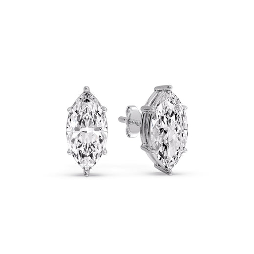 Marquise Diamond 6 Prong Stud Earrings Half Carat