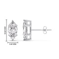 Thumbnail 39 - Marquise Diamond 6 Prong Stud Earrings Half Carat