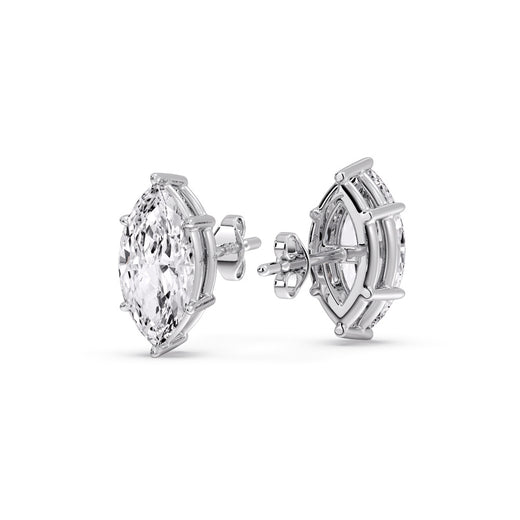 Marquise Diamond 6 Prong Stud Earrings Half Carat