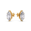 Thumbnail 45 - Marquise Diamond 6 Prong Stud Earrings Half Carat