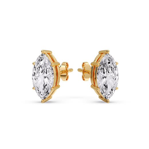 Marquise Diamond 6 Prong Stud Earrings Half Carat