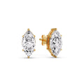 Thumbnail 42 - Marquise Diamond 6 Prong Stud Earrings Half Carat
