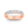 Load image into Gallery viewer, 2-carat-modern-emerald-five-diamond-band-in-rose-gold-FD8126EMBANGLE5-2.00CT-NL-RG
