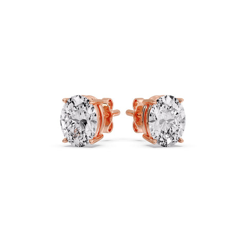 Stud Earring Basket Oval Shaped