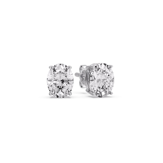 Stud Mens Earring Basket Oval Shaped