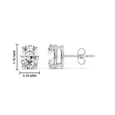 Stud Earring Basket Oval Shaped