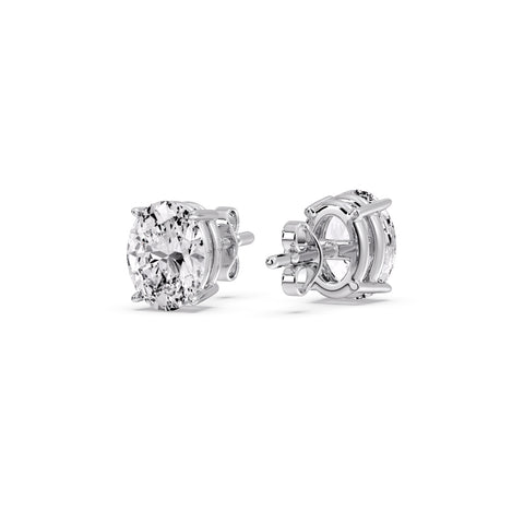 Stud Earring Basket Oval Shaped