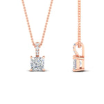 Load image into Gallery viewer, Pavé Bail Princess Cut Diamond Pendant