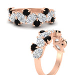 Load image into Gallery viewer, 2-carat-pear-and-round-black-diamond-ring-wedding-band-in-rose-gold-FD9174BGBLACKANGLE3-2.00CT-NL-RG
