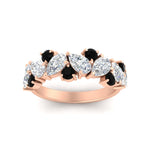 Load image into Gallery viewer, 2-carat-pear-and-round-black-diamond-ring-wedding-band-in-rose-gold-FD9174BGBLACKANGLE5-2.00CT-NL-RG
