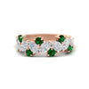 Load image into Gallery viewer, 2-carat-pear-and-round-emerald-ring-wedding-band-in-rose-gold-FD9174BGEMGR-2.00CT-NL-RG