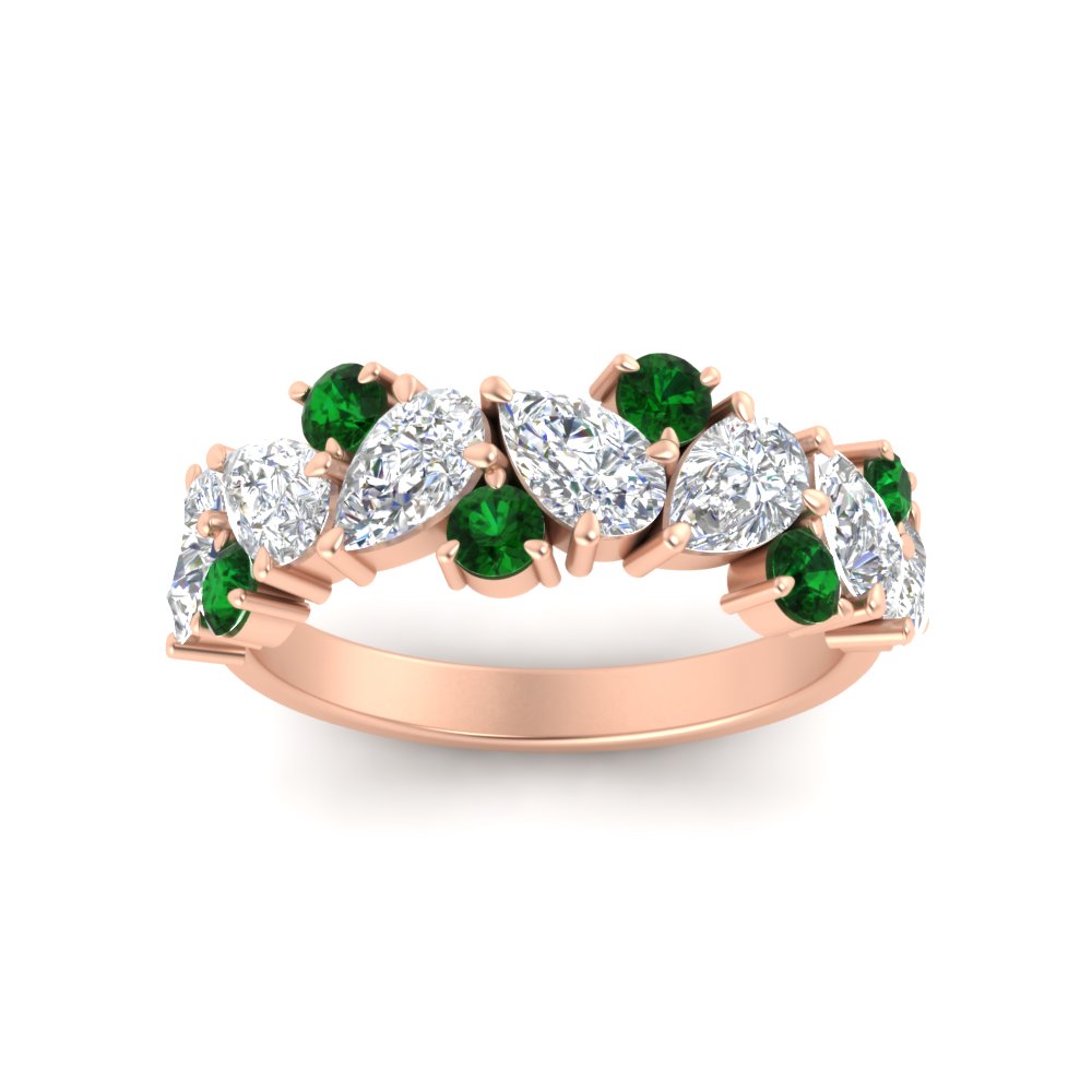 2-carat-pear-and-round-emerald-ring-wedding-band-in-rose-gold-FD9174BGEMGRANGLE5-2.00CT-NL-RG