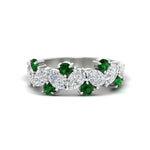 Load image into Gallery viewer, 2-carat-pear-and-round-emerald-ring-wedding-band-in-white-gold-FD9174BGEMGR-2.00CT-NL-WG
