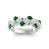 Load image into Gallery viewer, 2-carat-pear-and-round-emerald-ring-wedding-band-in-white-gold-FD9174BGEMGRANGLE5-2.00CT-NL-WG