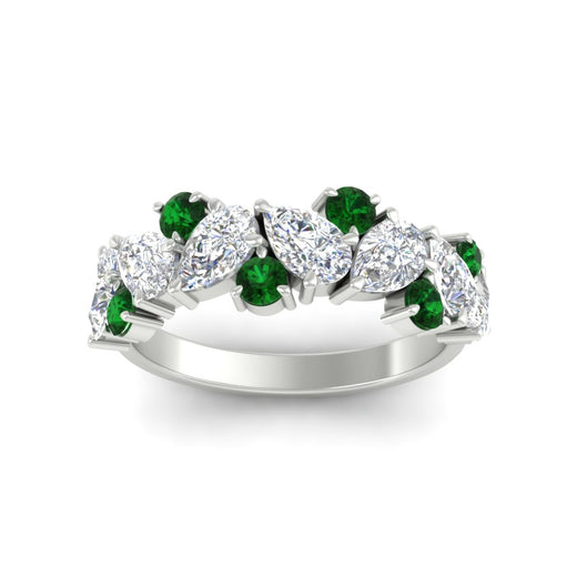 2-carat-pear-and-round-emerald-ring-wedding-band-in-white-gold-FD9174BGEMGRANGLE5-2.00CT-NL-WG