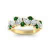 Load image into Gallery viewer, 2-carat-pear-and-round-emerald-ring-wedding-band-in-yellow-gold-FD9174BGEMGRANGLE5-2.00CT-NL-YG
