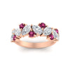 Load image into Gallery viewer, 2-carat-pear-and-round-pink-sapphire-ring-wedding-band-in-rose-gold-FD9174BGSADRPIANGLE5-2.00CT-NL-RG