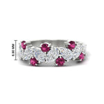 Load image into Gallery viewer, 2-carat-pear-and-round-pink-sapphire-ring-wedding-band-in-white-gold-FD9174BGSADRPI-2.00CT-NL-WG-HW
